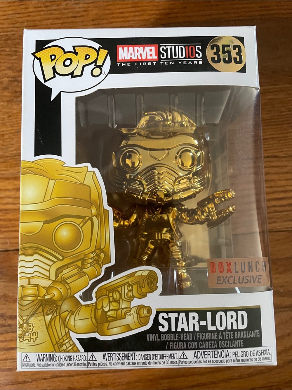 Funko Gold Chrome Star-Lord Pop! Figure - Metallic Gold Finish